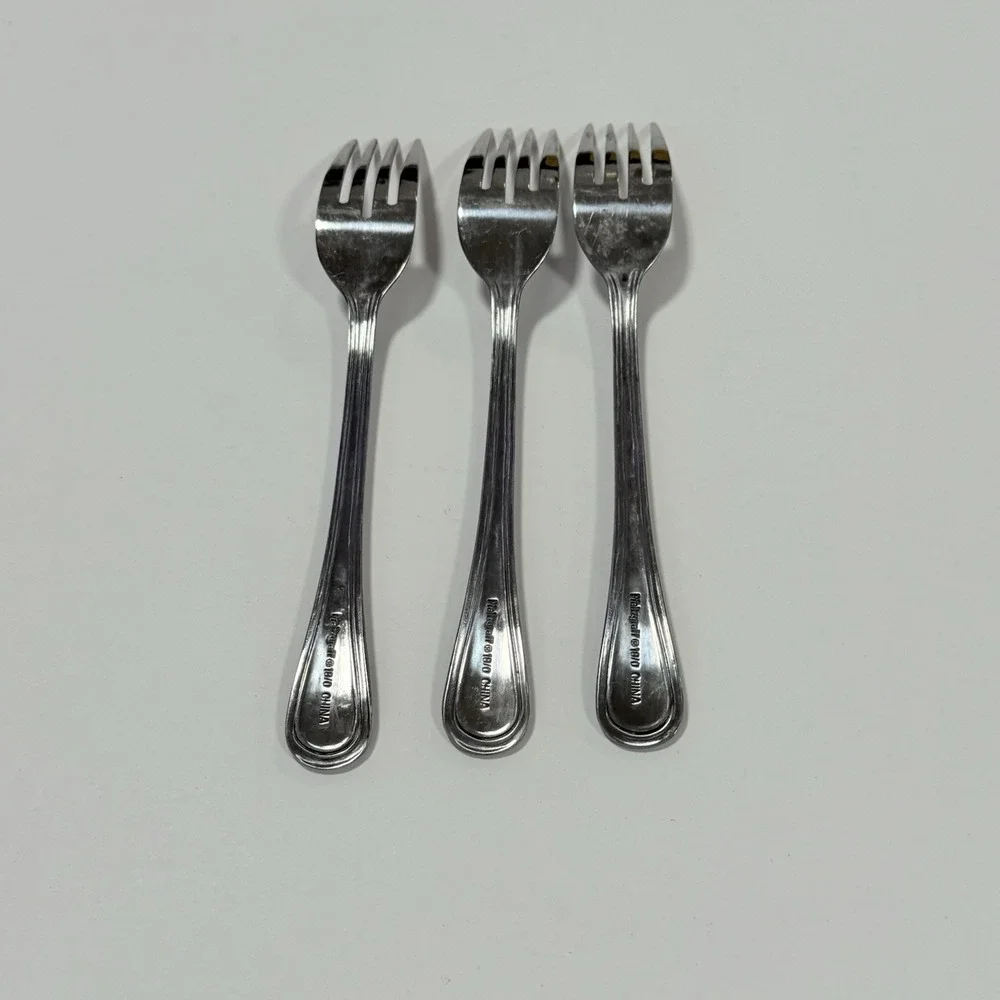Pfaltzgraff Flatware ** Discontinued Radiants Pattern **Set Of 3 Dinner Forks